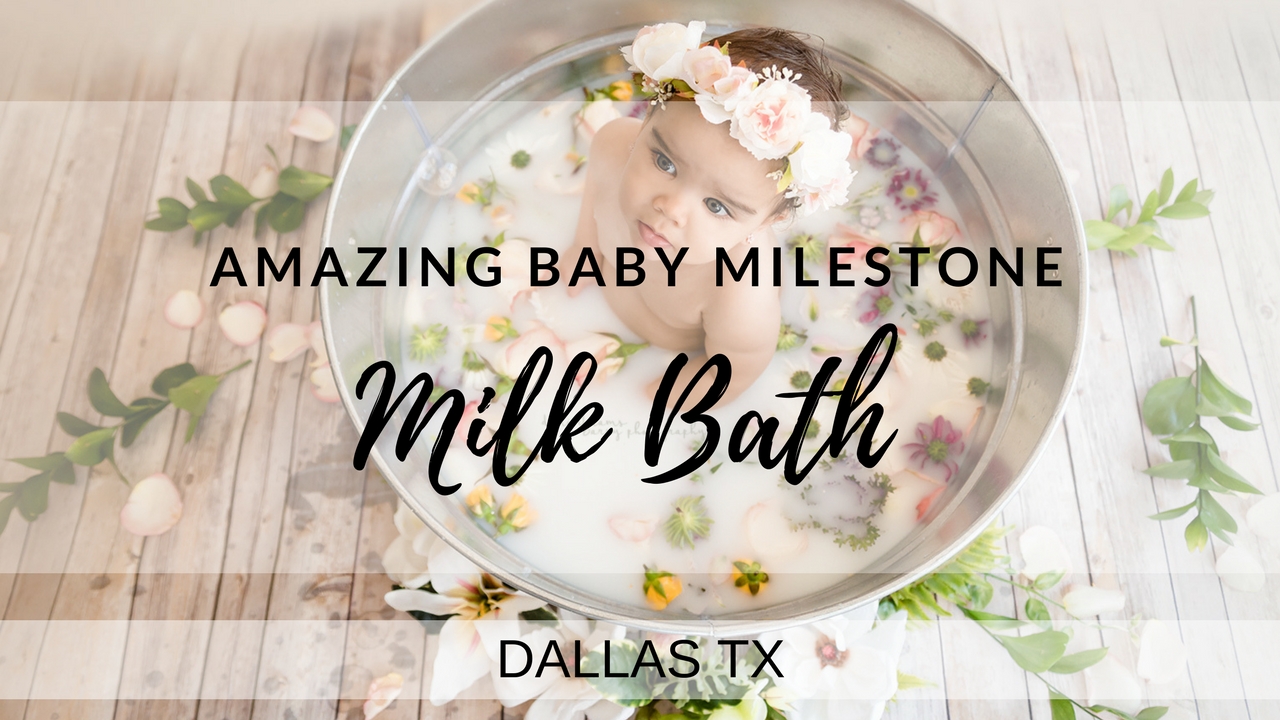 Baby Milestone Milk Bath Photography Dallas TX Dani Adams Barry Photography
