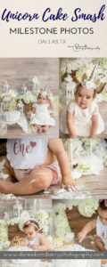 Baby Milestone Photography Dallas Tx- One Year Cake Smash Milestone photos- Dani Adams Barry Photography- Book your session today!