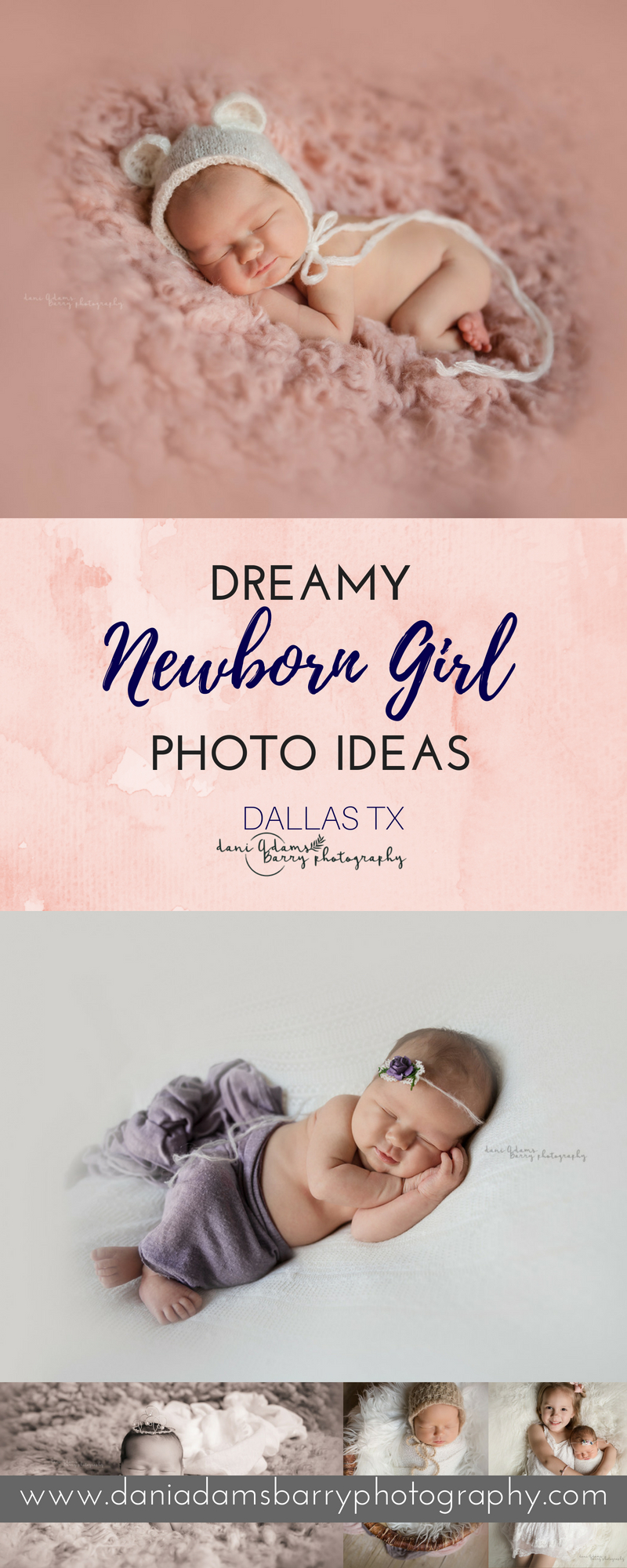 Baby girl Newborn Photo ideas - Girl Newborn Photography Dallas TX - Dani Adams Barry Photography