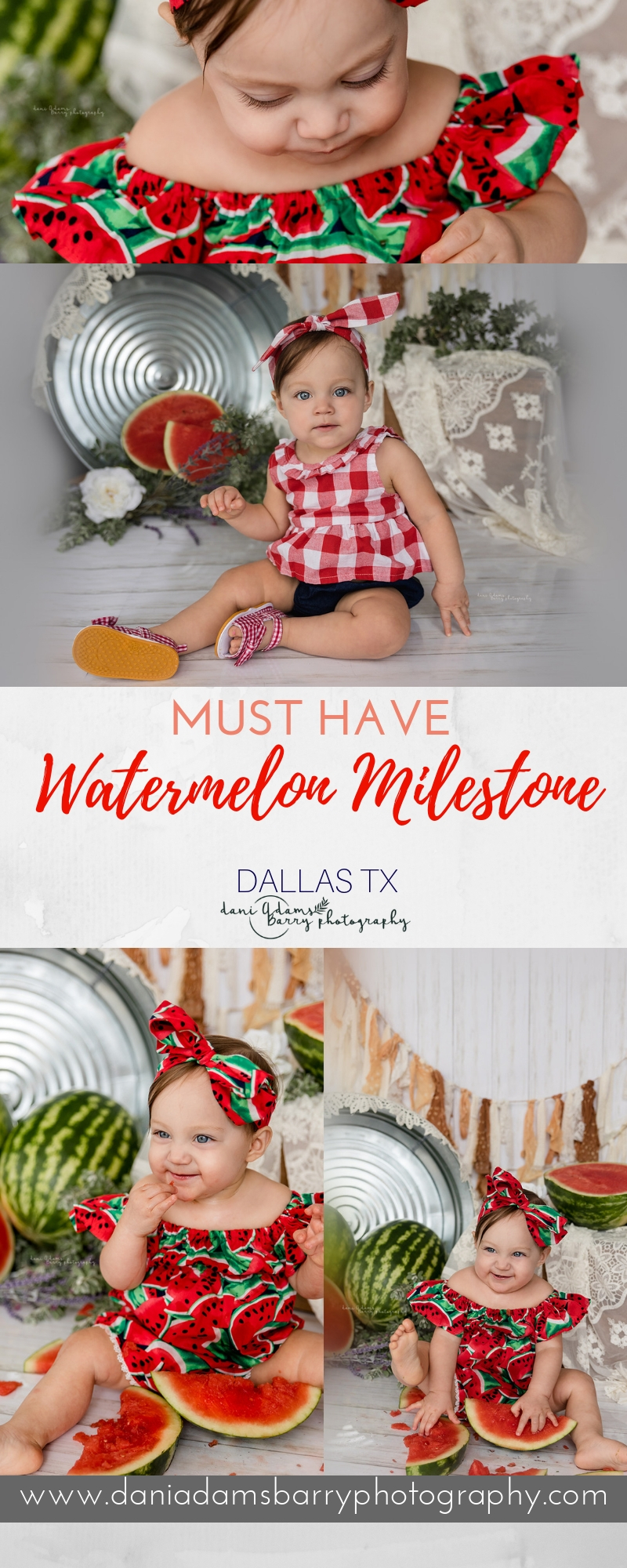 Must have Watermelon Baby Milestone Photography - Dallas TX Dani Adams Barry
