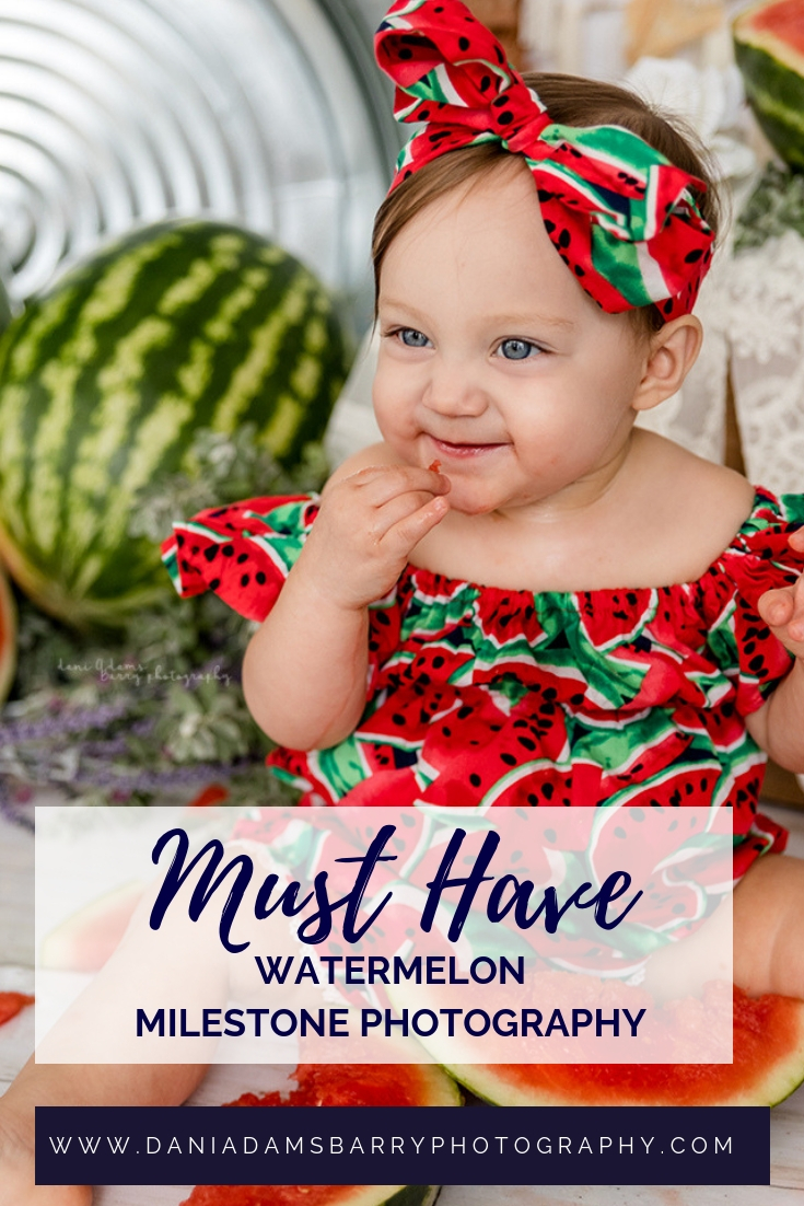 Watermelon Photography Ideas- Baby Milestone Photography- Dallas TX Dani Adams Barry Photography