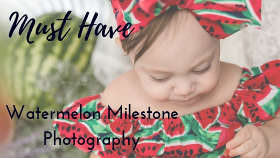watermelon baby milestone photography