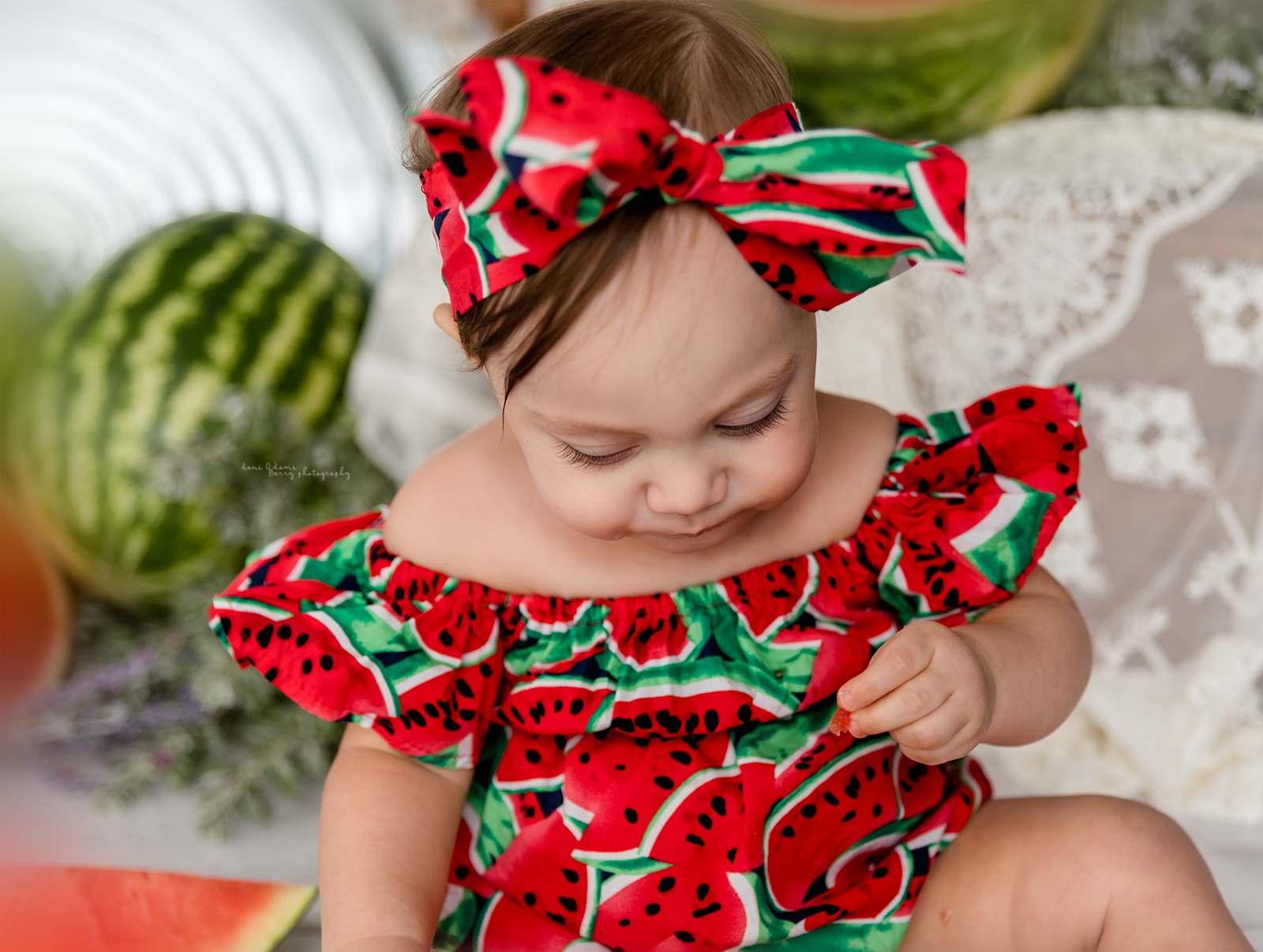 watermelon milestone baby photography dallas tx dani adams barry photography