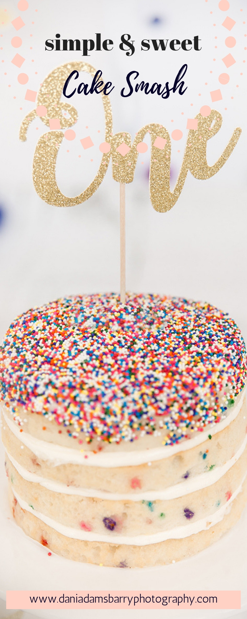 Simple and Sweet One Year Cake Smash- Baby Cake Smash Photography Dallas TX