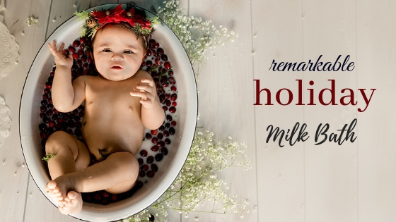 remarkable holiday christmas milk bath photography baby milestone photos dallas