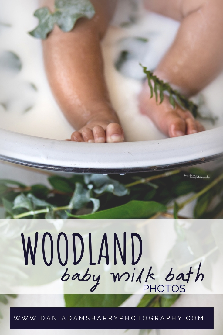 Woodland Baby Milk Bath Photography - Milk Bath Photos and Nature - Dallas TX Dani Adams Barry Photography