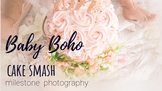 Boho Baby Cake Smash Pink