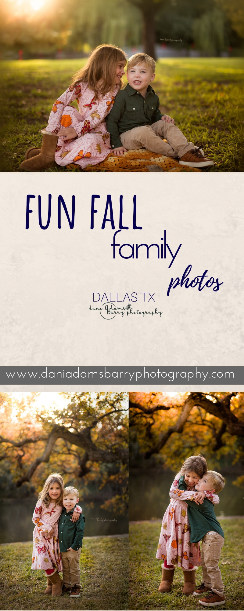 Fun Fall Family Photos - Family Photography Dallas TX- Lakeside Park - Dani Adams Barry Photography