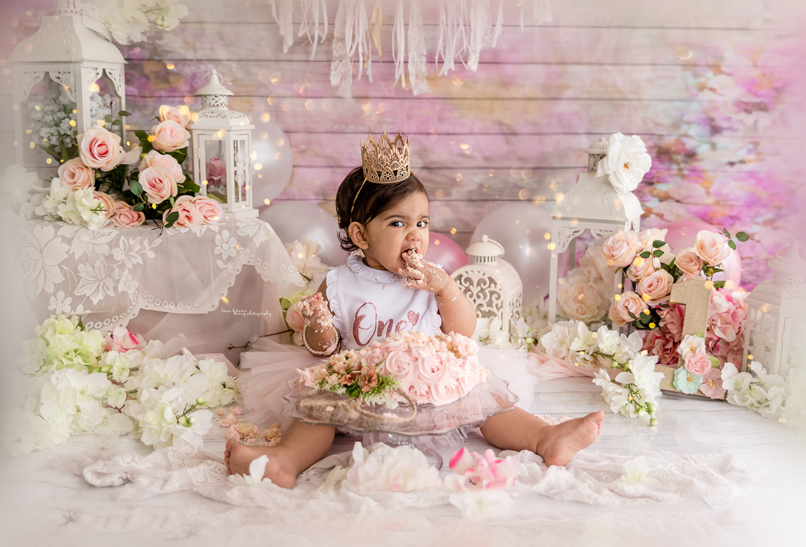 boho flower baby cake smash dallas tx