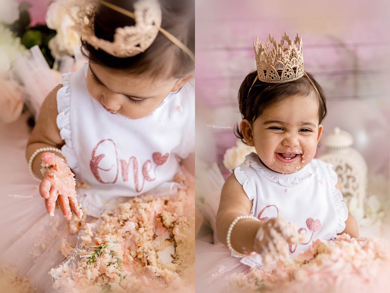 one year girl baby cake smash dallas tx photography