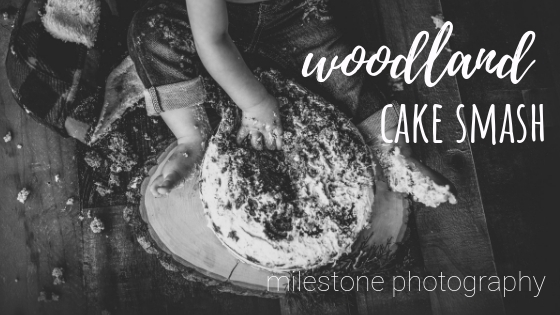 woodland cake smash photography baby milestone photos dallas