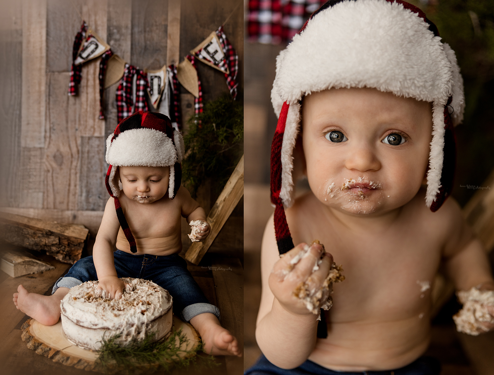 woodland lumberjack cake smash photography dallas tx