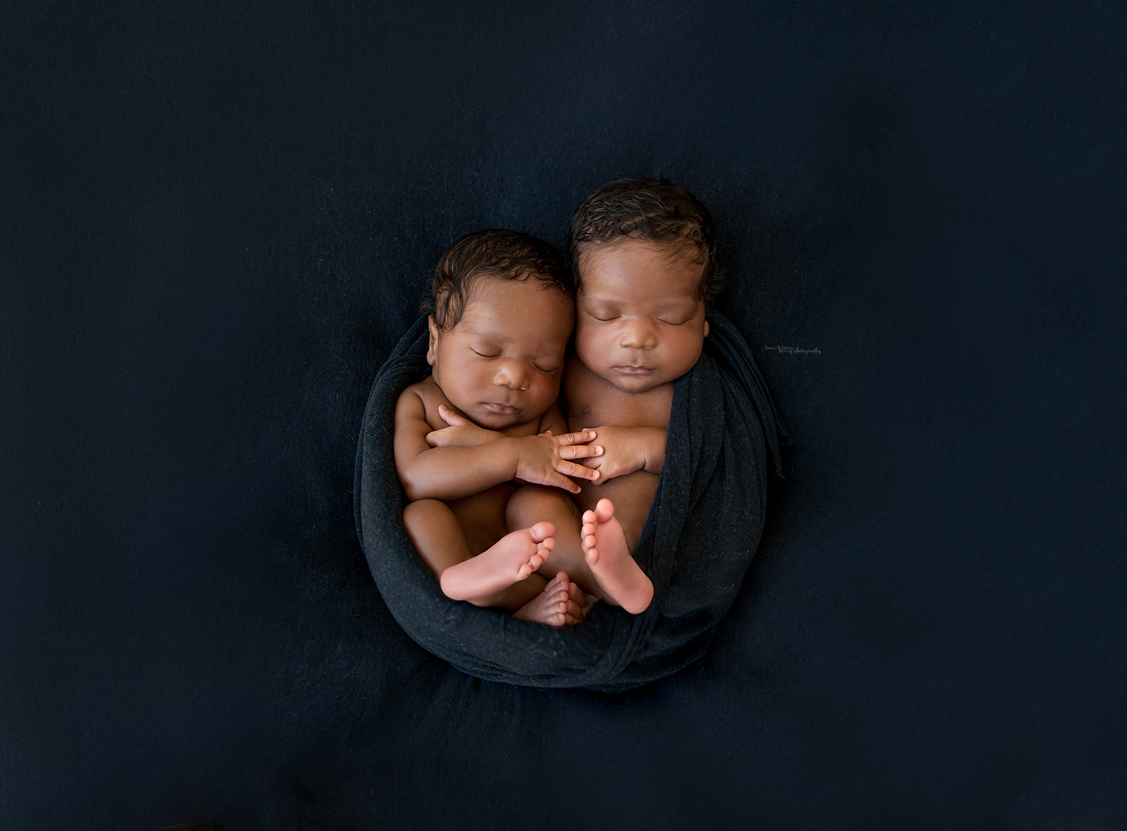 twin newborn photography woodland
