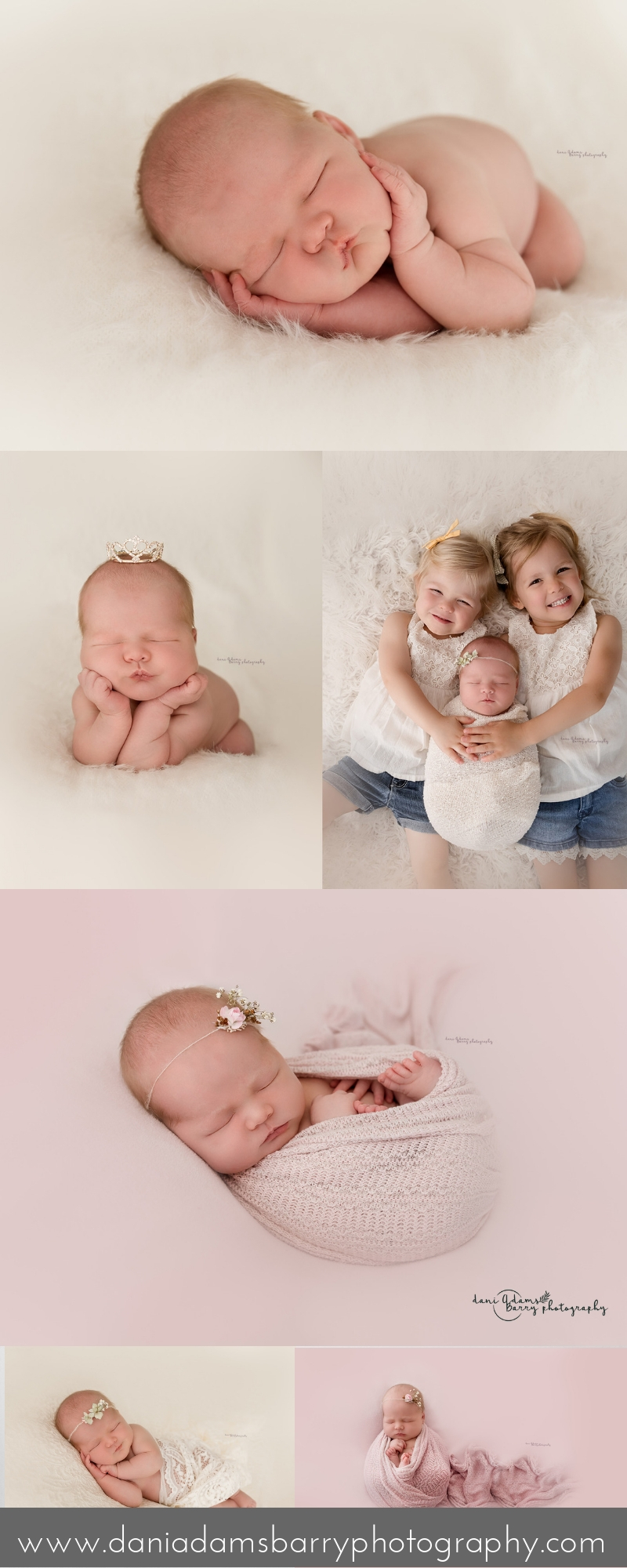 Blush Pink Newborn Photography Dallas TX- Baby Girl Newborn Photos - Dani Adams Barry Photography