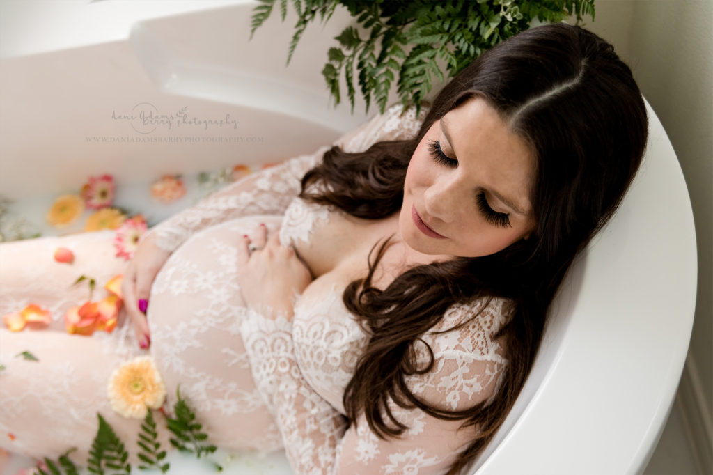 maternity milk bath photos