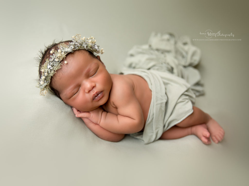 in home newborn girl photography dallas