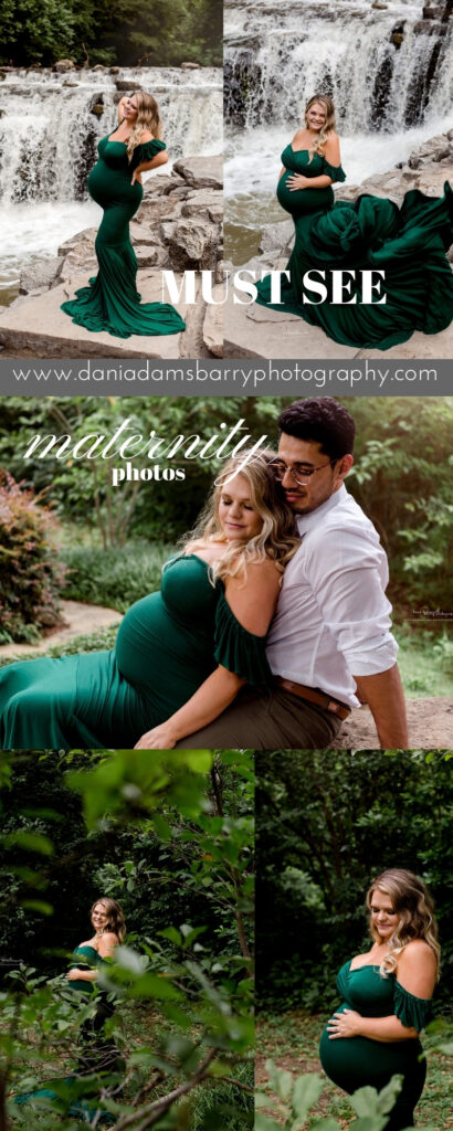 Maternity Photography Dallas - Waterfall Pregnancy Photos - Waterfall Maternity Photos
