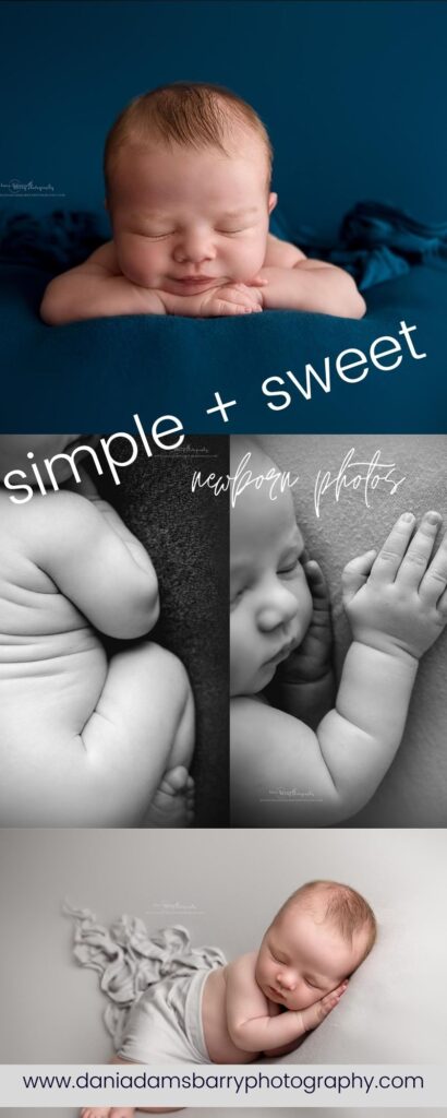 simpel and sweet newborn boy photos dallas tx , blue and green