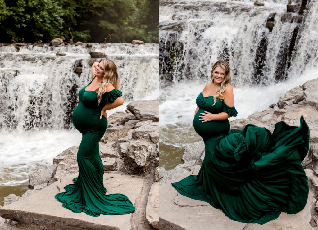 waterfall maternity photos dallas tx