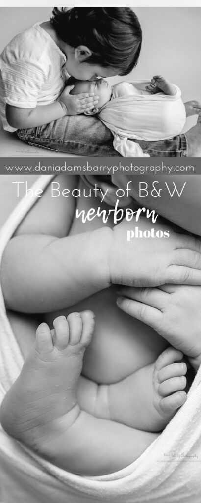 Newborn Photography Dallas - Monochorme, Black and White Baby Photos