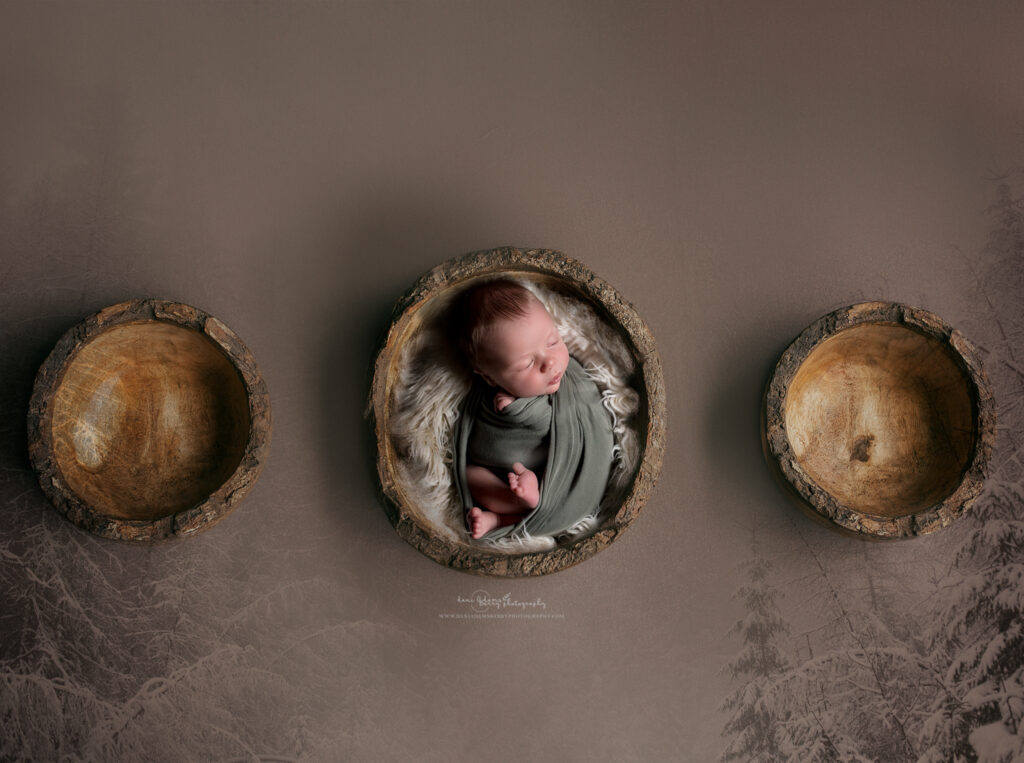 woodland bowl newborn photos