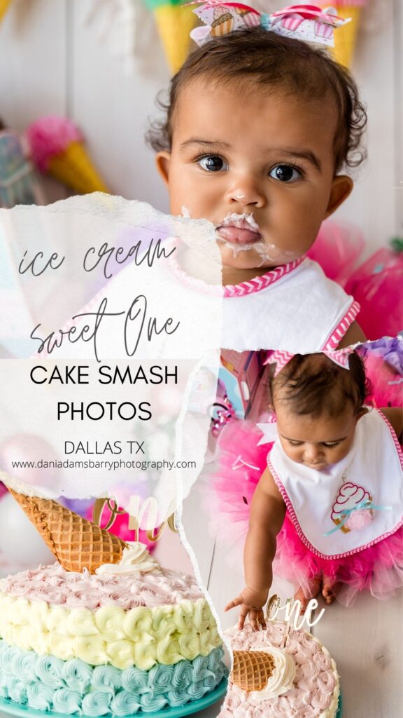 Sweet One - Ice Cream One Year Cake Smash Photos