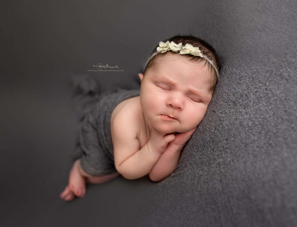 boho newborn grey photos