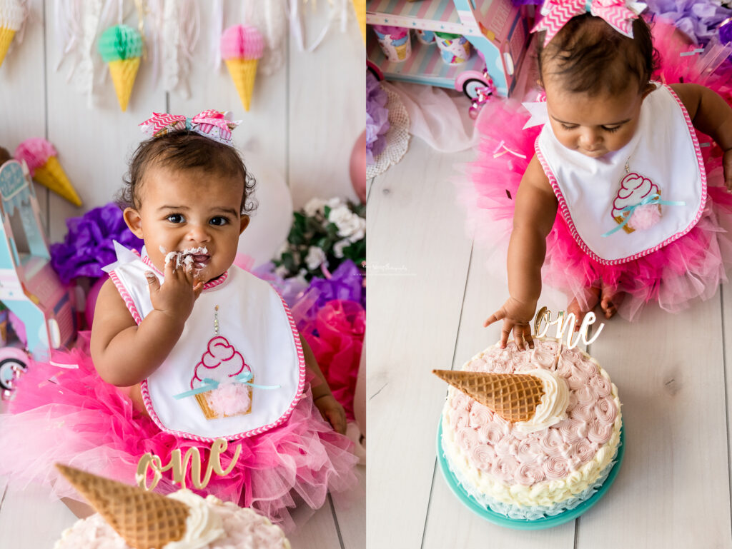 one year ice cream cake smash set