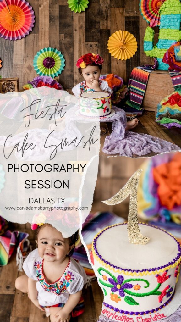 One Year Milestone Fiesta Cake Smash Photography Session