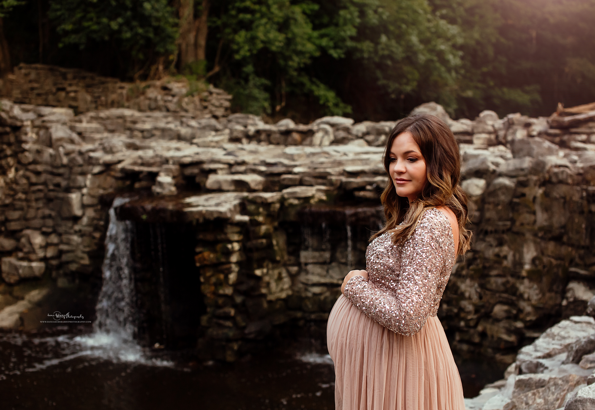 maternity waterfall photos