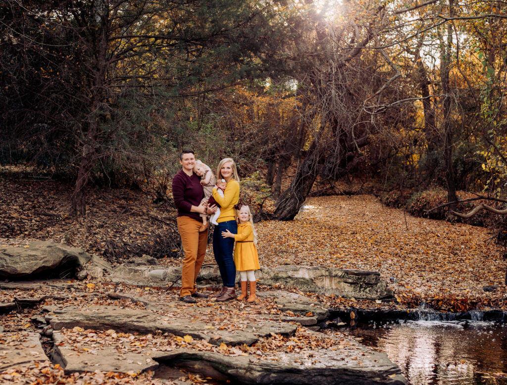 fall stream family photography texas