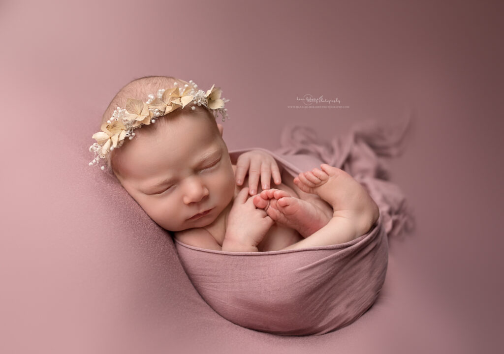 muted colors newborn session