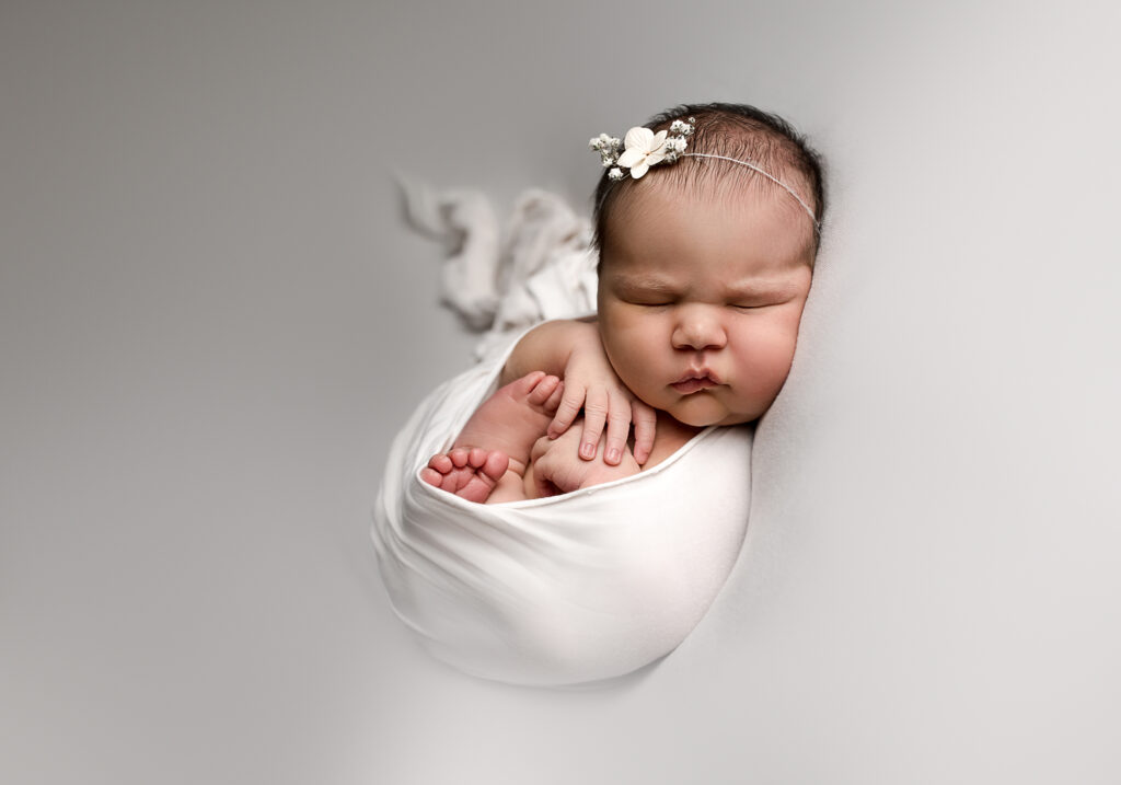 floral girl newborn photography