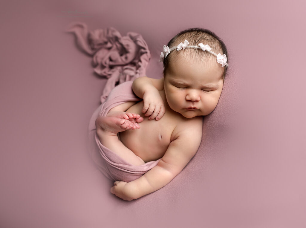 newborn floral pastel session