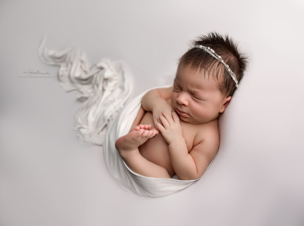newborn pearls and white photos