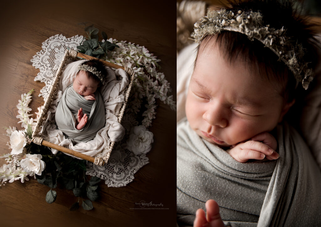 woodland boho newborn photos