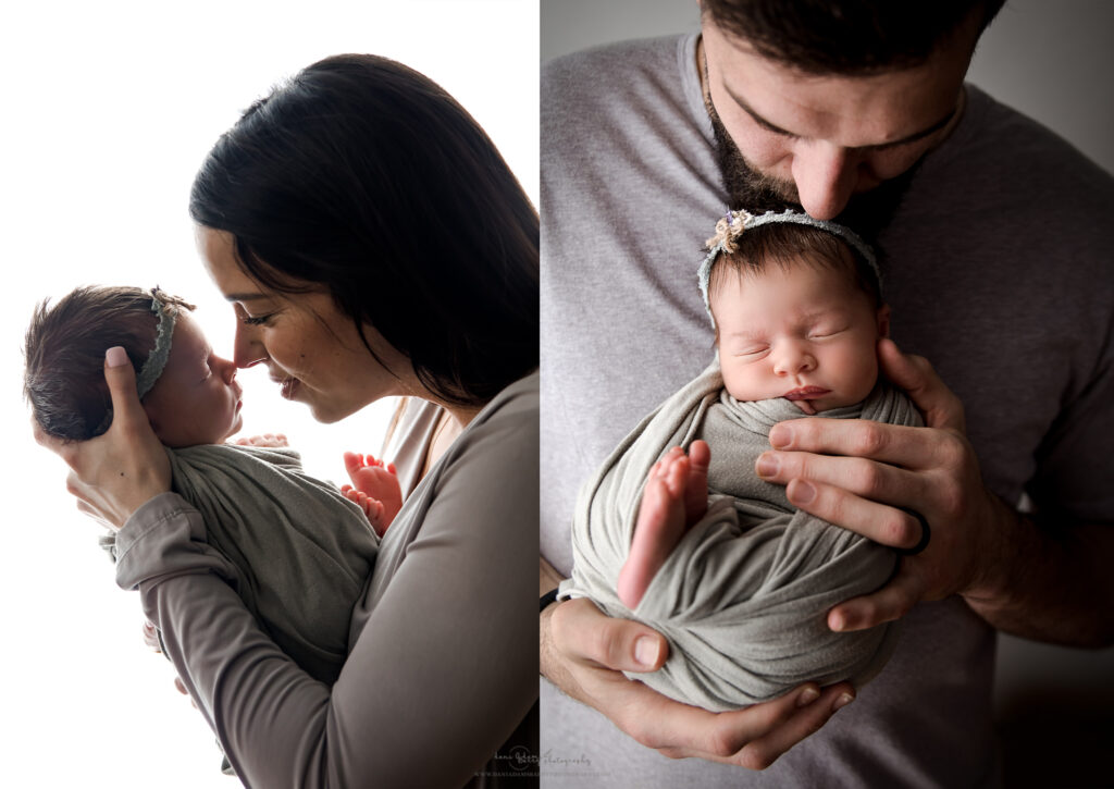 woodland newborn girl photography