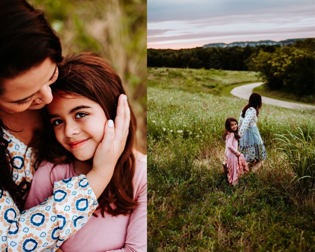 mommy and me sunset mini session dfw texas