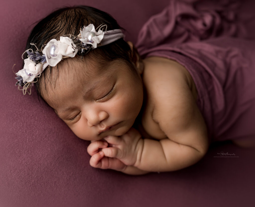 colorful floral newborn photos