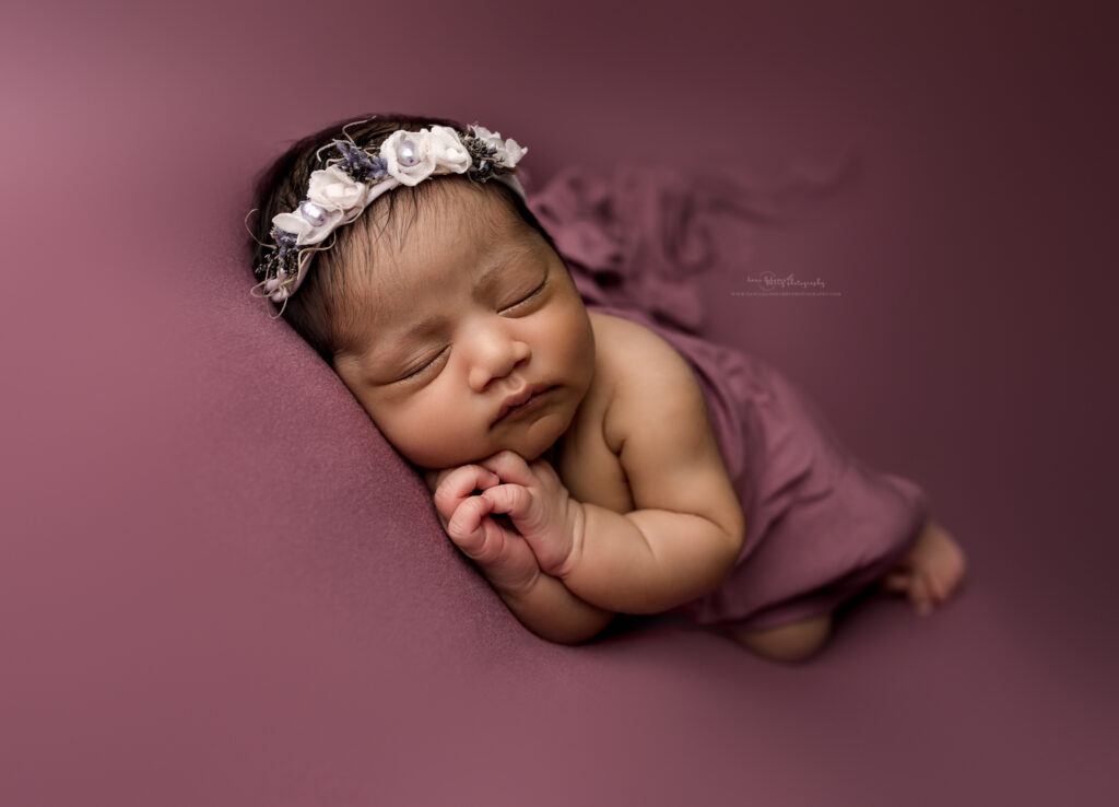 colorful newborn floral photos