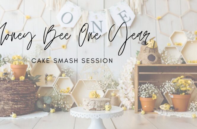 Bee Cake Smash One Year Photos