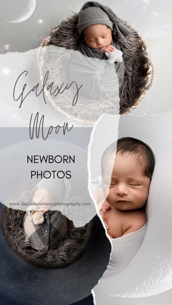 Galaxy Newborn Photos - Moon and Star Newborn Photography