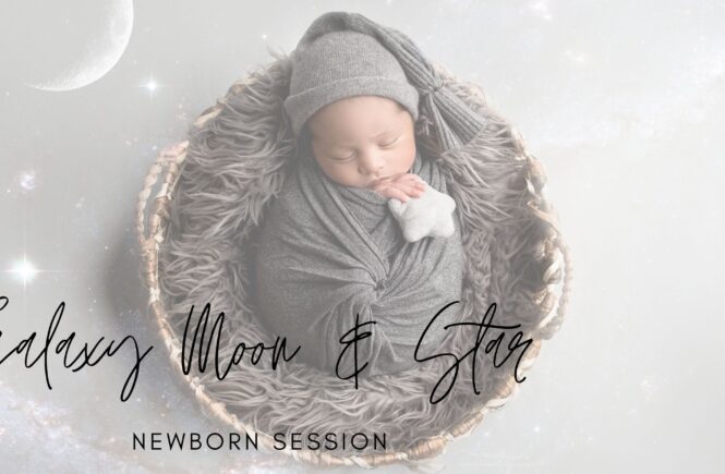 Moon and Star Galaxy Newborn Photos