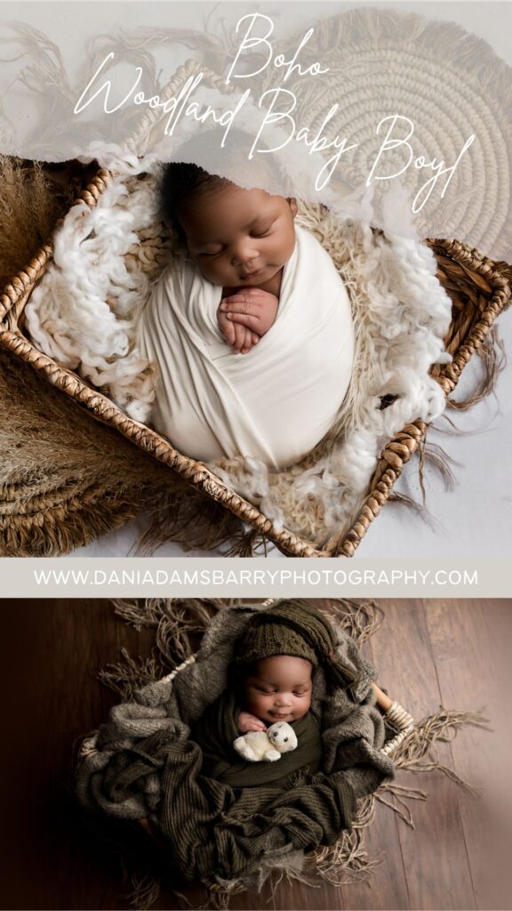 Boho Woodland Baby Boy Photos - Dallas Newborn Photographer - Newborn Photography