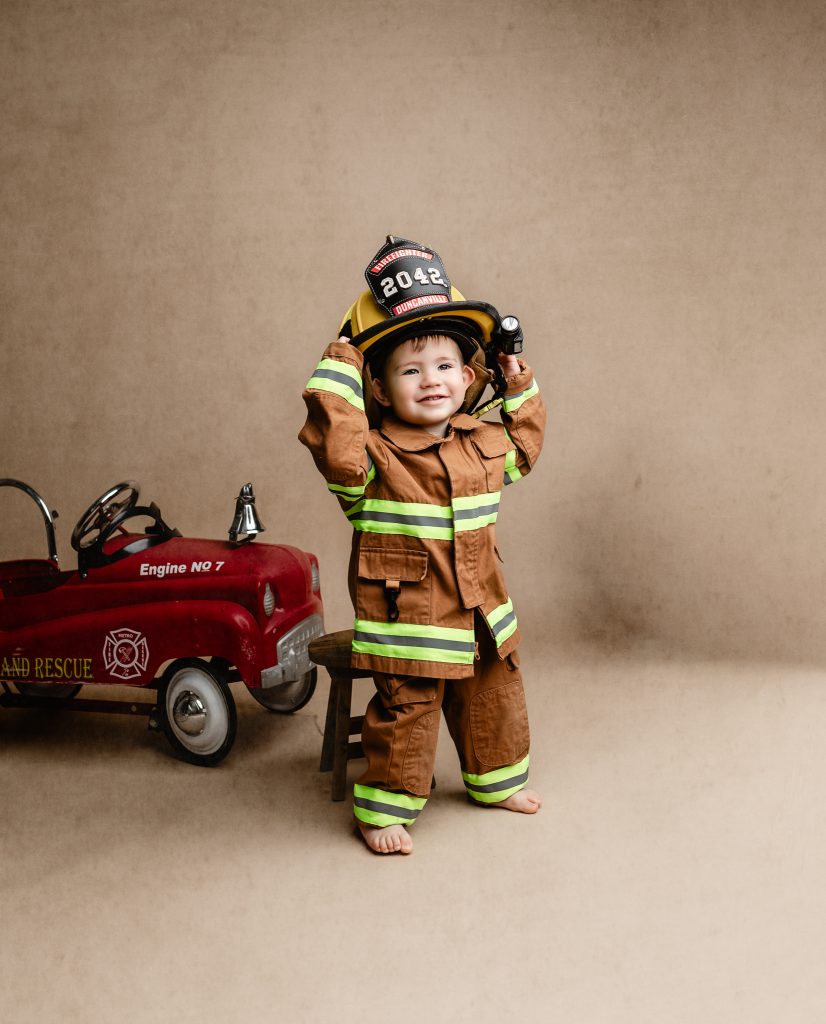 Firefighter Milestone baby photos2
