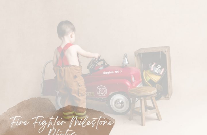 firefighter baby milestone theme