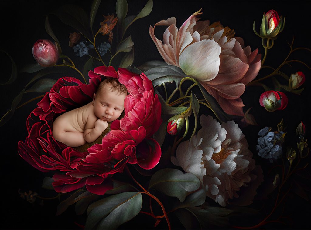 earthy floral newborn photography6